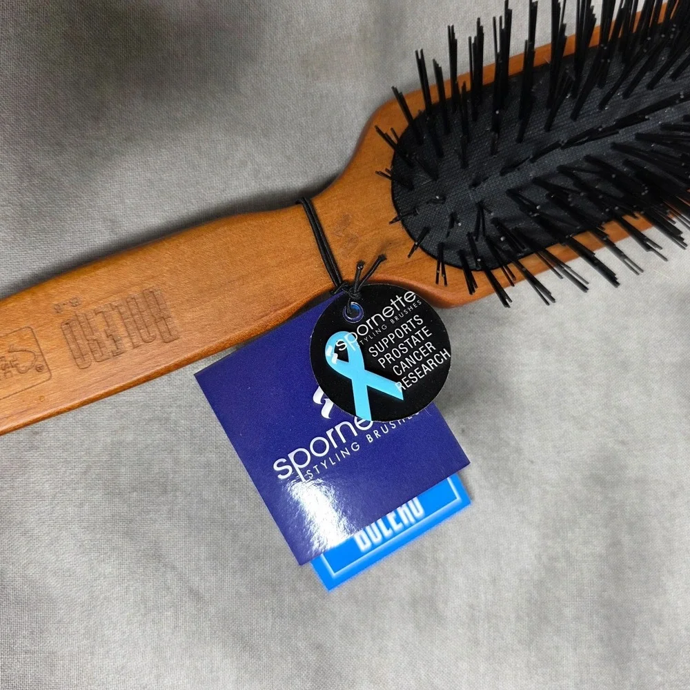 Spornette B-6 Bolero Styling Brush Soft Nylon Bristles Wood Brush